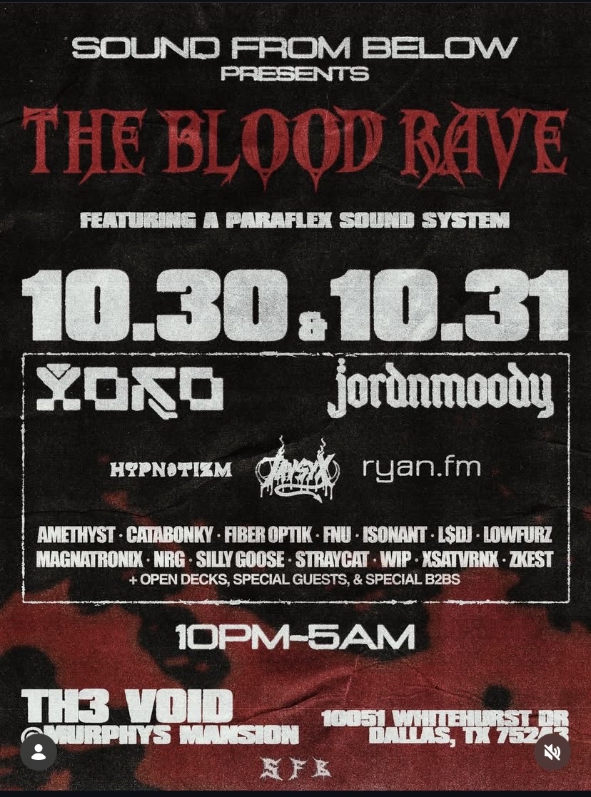 The Blood Rave flyer