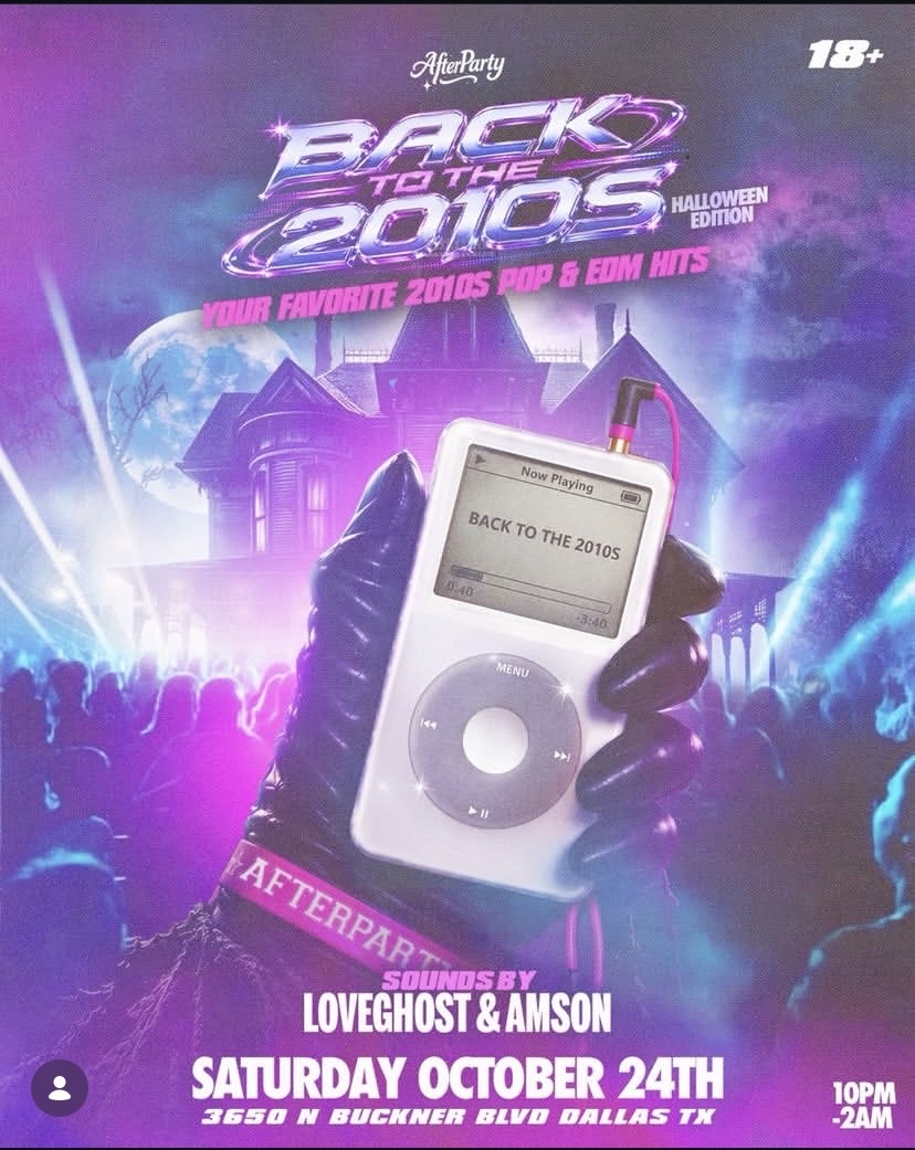 Back to the 2010s Halloween Edition flyer