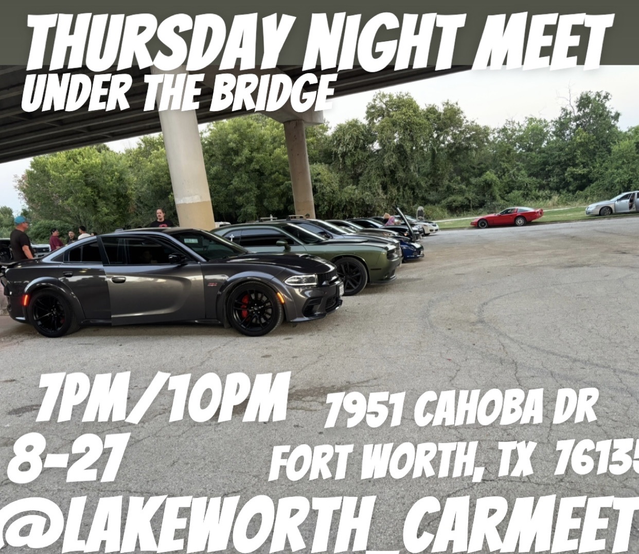 Thursday night under the bridge car meet flyer