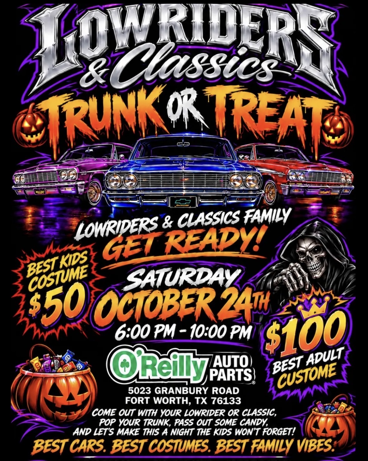 Lowriders & Classics Trunk or Treat flyer