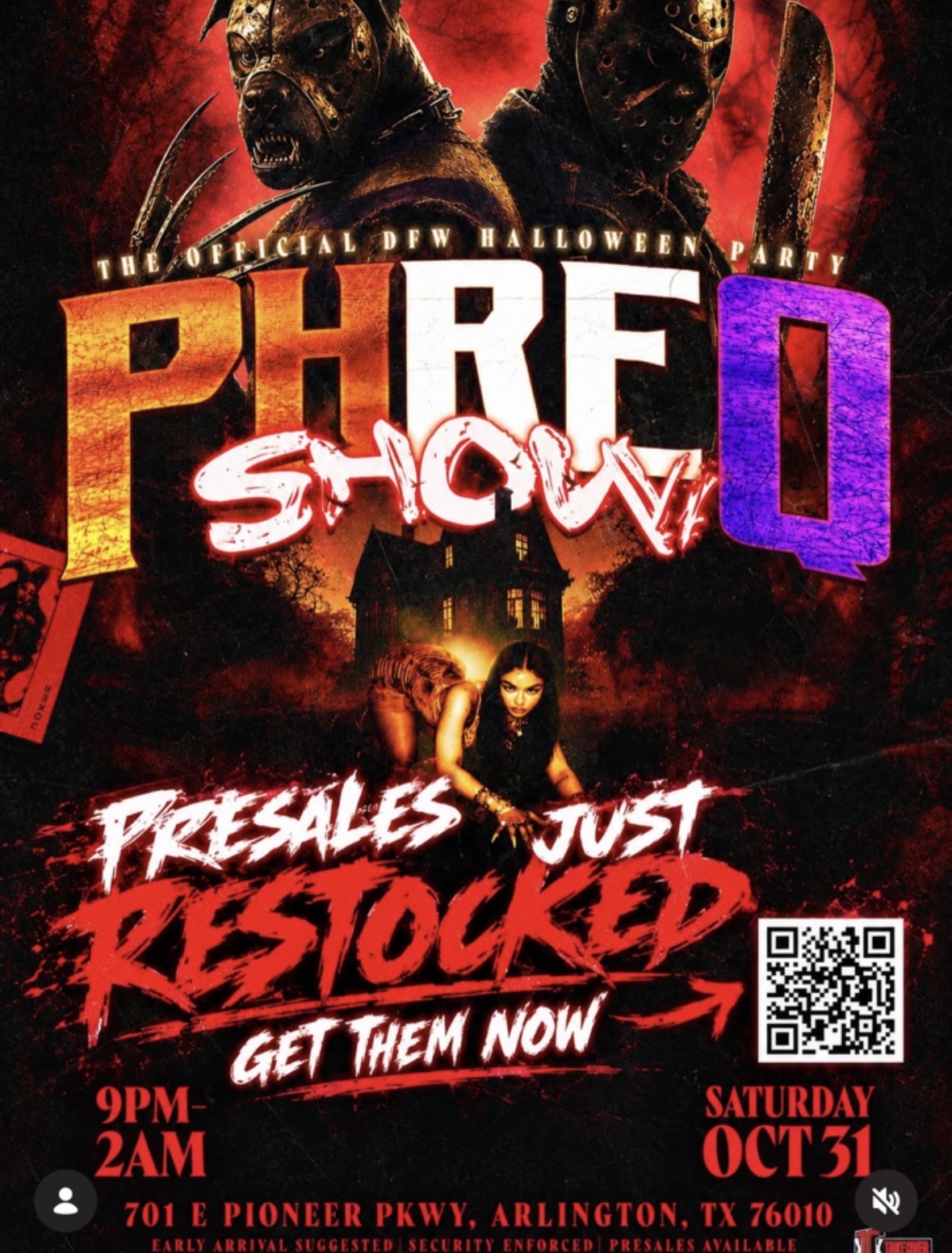 PHReQ Show — The Official DFW Halloween Party flyer