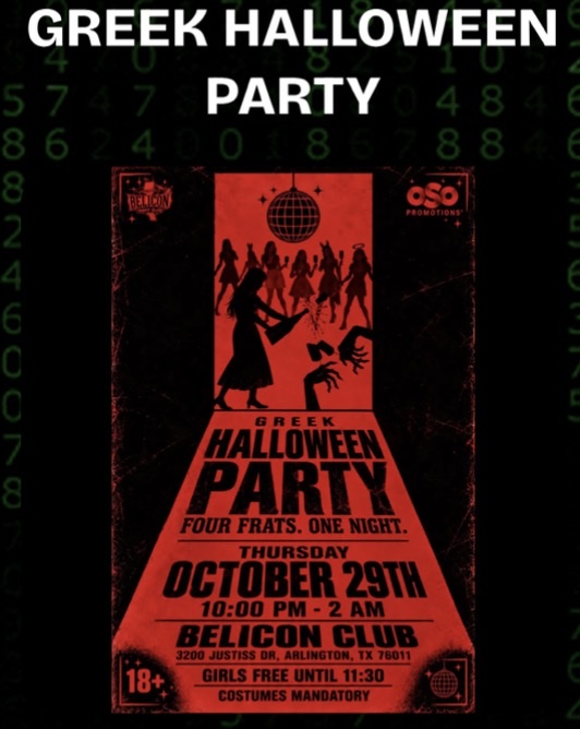 GREEK HALLOWEEN PARTY flyer
