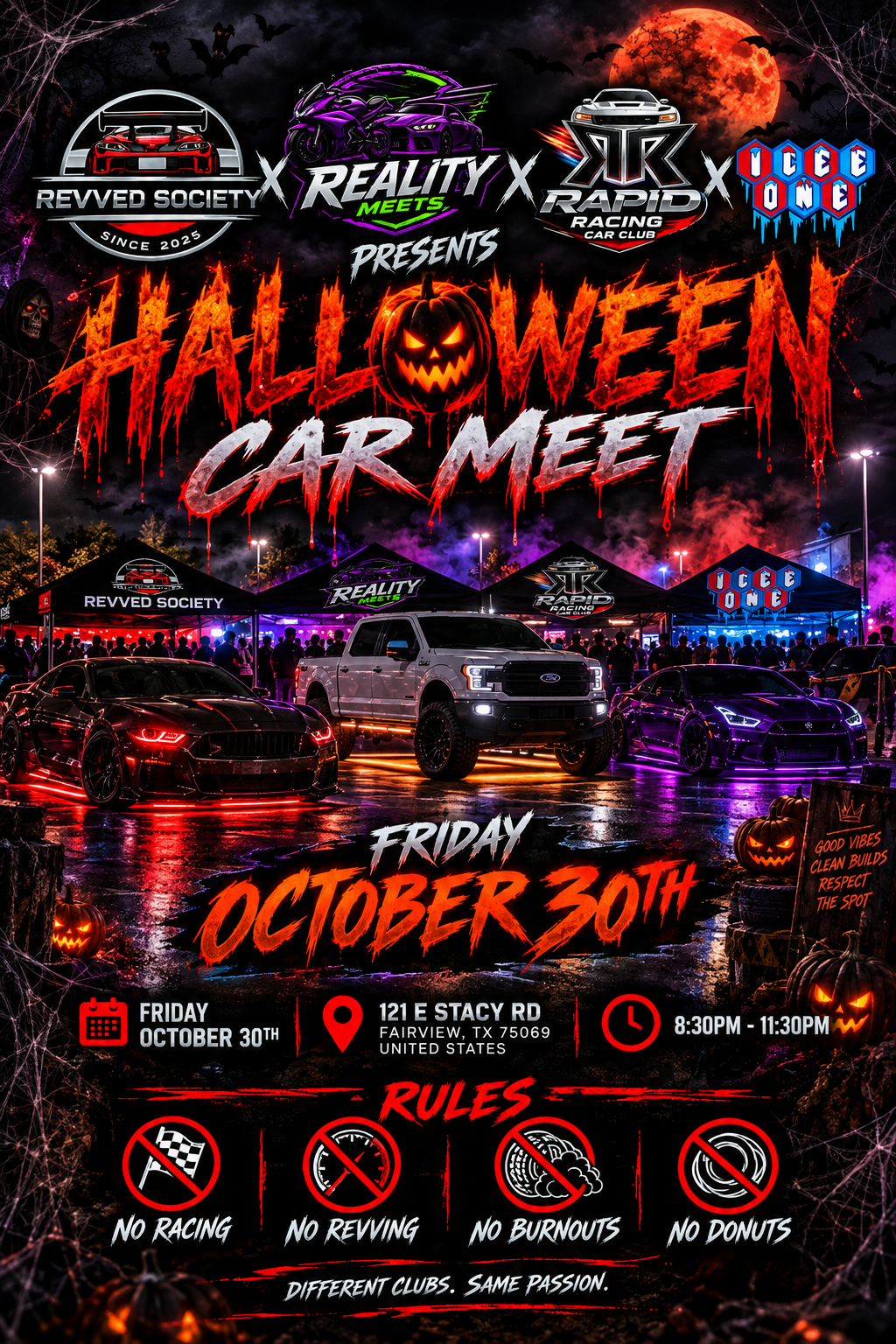 Revved Society Fridays | Halloween Special flyer
