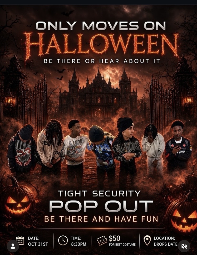 Only Moves on Halloween flyer
