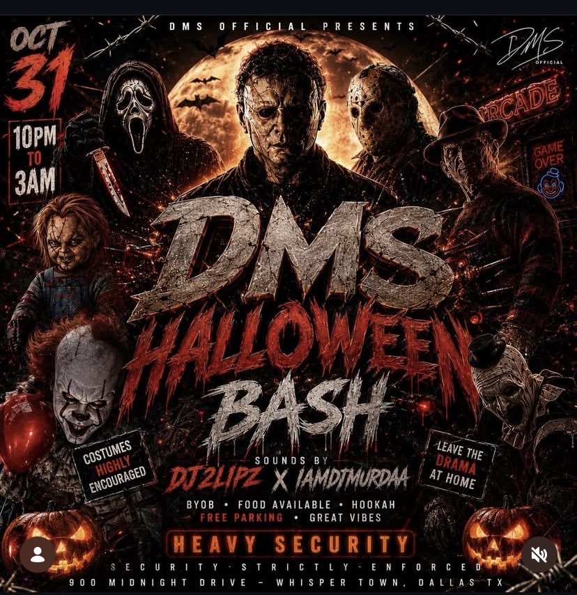 DMS Halloween Bash flyer